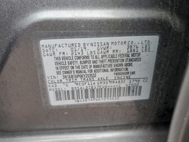 VIN 3N1AB7AP6KY293532 2019 Nissan Sentra, S no.13