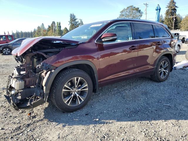 TOYOTA HIGHLANDER 2016 burgundy  gas 5TDJKRFH0GS342488 photo #1