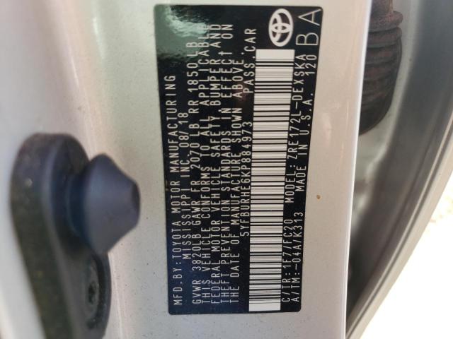2019 TOYOTA COROLLA L - 5YFBURHE6KP884973
