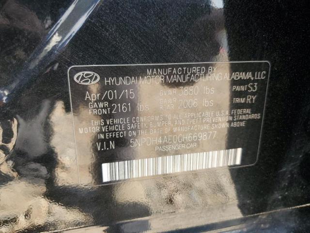 VIN 5NPDH4AE0GH669877 2016 Hyundai Elantra, SE no.12