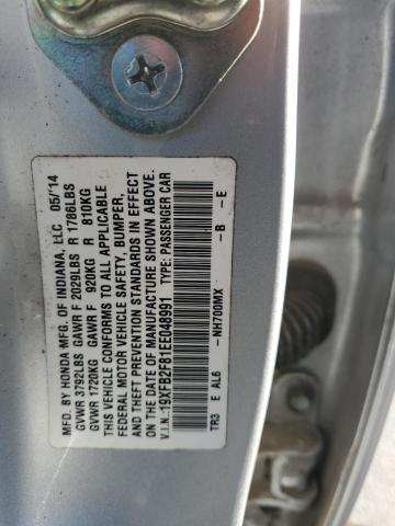 VIN 19XFB2F81EE048991 2014 Honda Civic, EX no.12