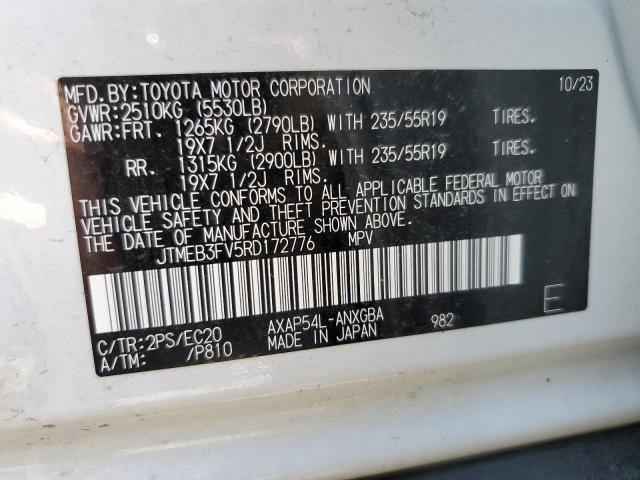 VIN JTMEB3FV5RD172776 2024 Toyota RAV4, Xse no.13