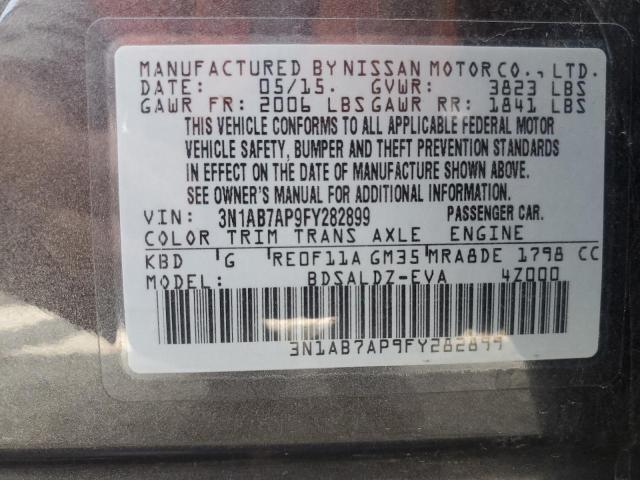 VIN 3N1AB7AP9FY282899 2015 Nissan Sentra, S no.13