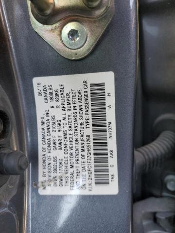 VIN 2HGFC1F37GH651268 2016 HONDA CIVIC no.12