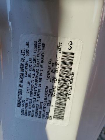 2020 INFINITI Q60 PURE JN1EV7EL6LM380738
