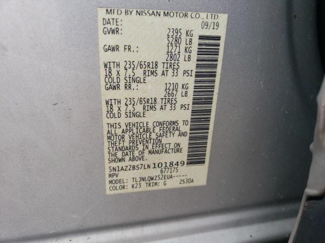2020 NISSAN MURANO SV - 5N1AZ2BS7LN101849