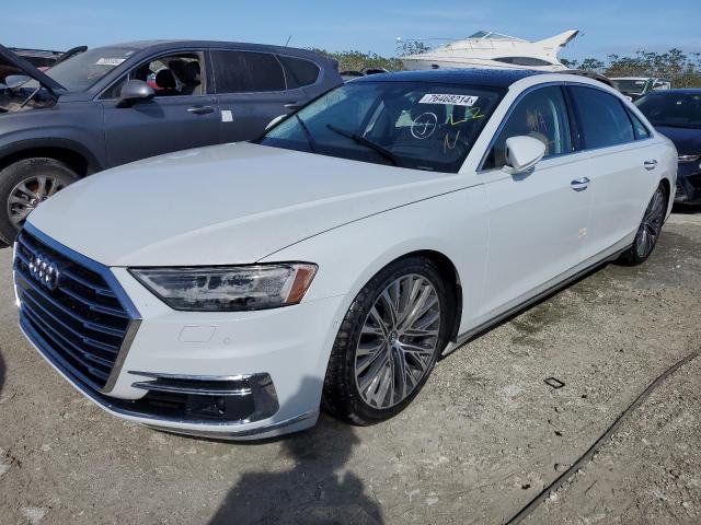 AUDI A8 L 2019 white  gas WAU8DAF88KN006836 photo #1