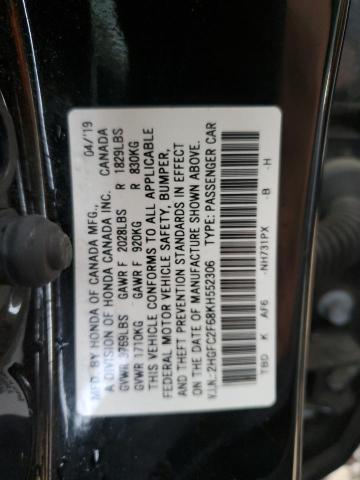 VIN 2HGFC2F68KH552306 2019 HONDA CIVIC no.12