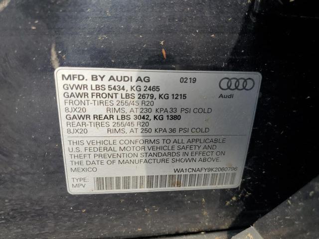 2019 AUDI Q5 PRESTIG WA1CNAFY9K2060796
