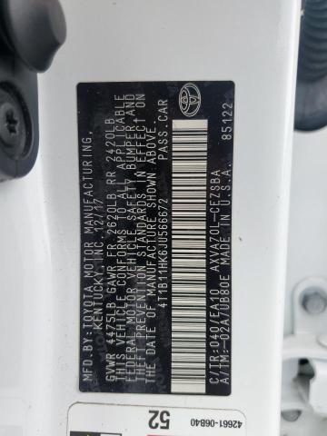 VIN 4T1B11HK6JU566672 2018 Toyota Camry, L no.13