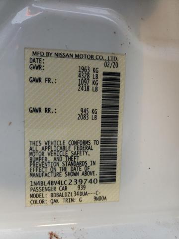 2020 NISSAN ALTIMA S - 1N4BL4BV4LC239740