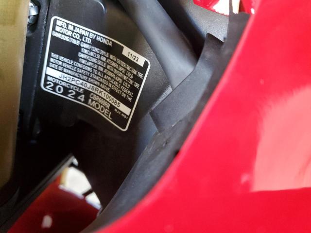 2024 HONDA CBR600 RR JH2PC40J8RK100085