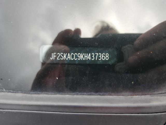 2019 SUBARU FORESTER JF2SKACC9KH437368