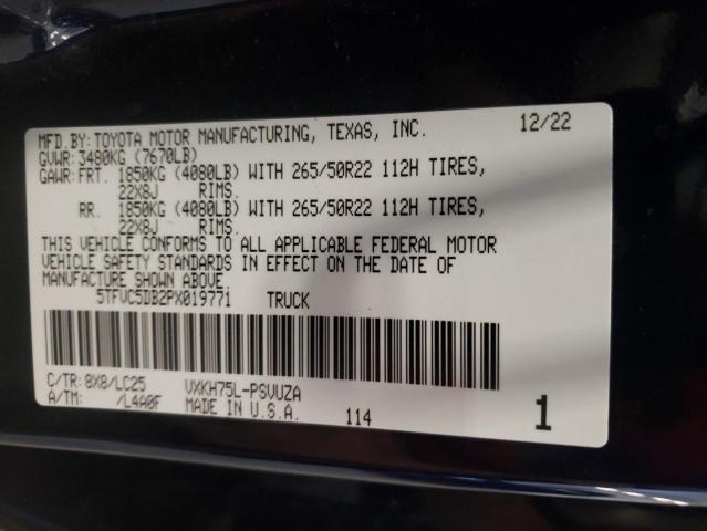 2023 TOYOTA TUNDRA CRE - 5TFVC5DB2PX019771