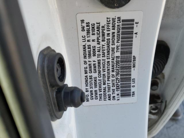 2016 HONDA CIVIC EX - 19XFC2F76GE220018