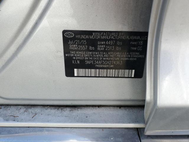 VIN 5NPE34AF5GH274363 2016 Hyundai Sonata, Sport no.13