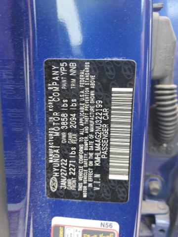 2022 HYUNDAI ELANTRA SE - KMHLM4AG2NU322199