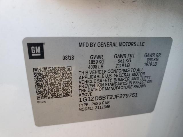 2018 CHEVROLET MALIBU LT - 1G1ZD5ST2JF279751