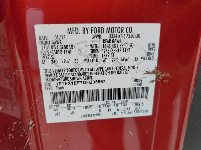 VIN 1FTFX1EF7DFB35567 2013 Ford F-150, Super Cab no.13