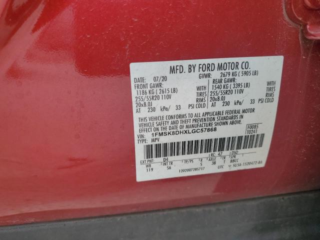 1FMSK8DHXLGC57868 2020 FORD EXPLORER
