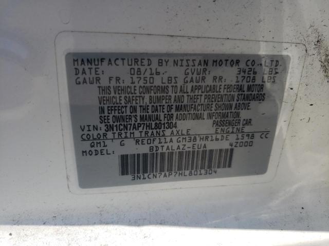 2017 NISSAN VERSA S - 3N1CN7AP7HL801304