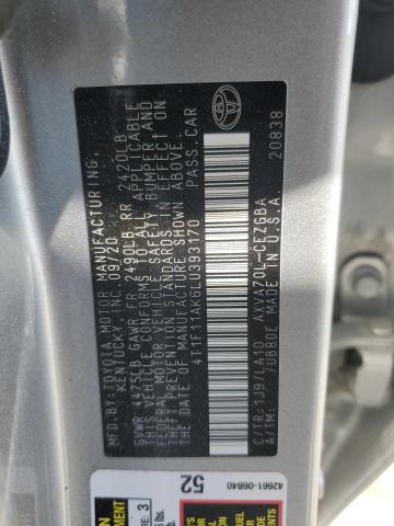 2020 TOYOTA 02-2FDC25 4T1F11AK6LU393170