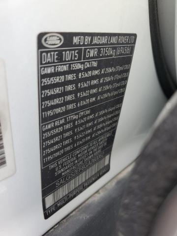 2016 LAND ROVER RANGE ROVE - SALGS2EF6GA260062