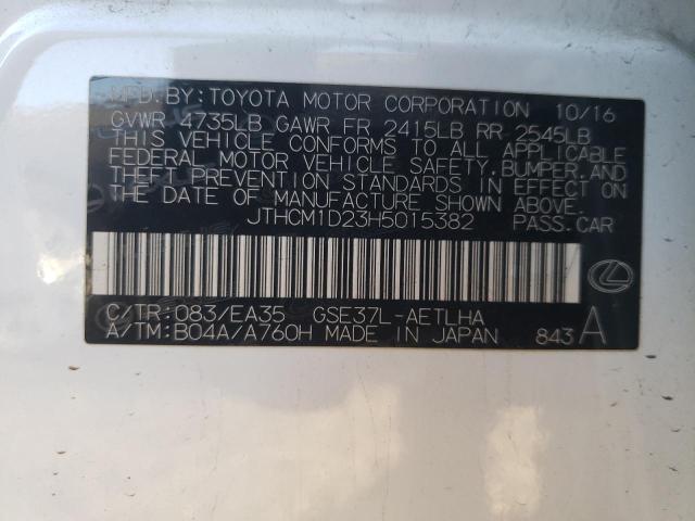 VIN JTHCM1D23H5015382 2017 Lexus IS, 300 no.12