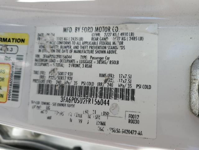 VIN 3FA6P0SU2FR156044 2015 Ford Fusion, Titanium Phev no.12