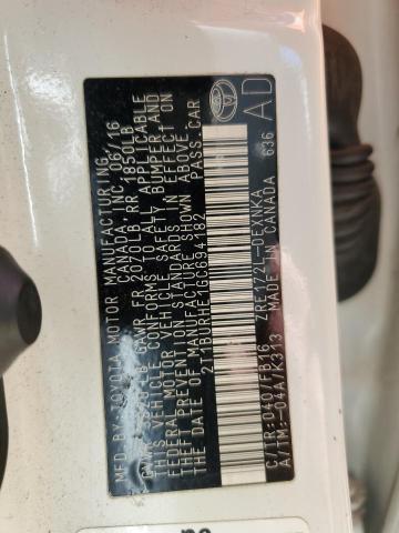 2016 TOYOTA COROLLA L - 2T1BURHE1GC694182