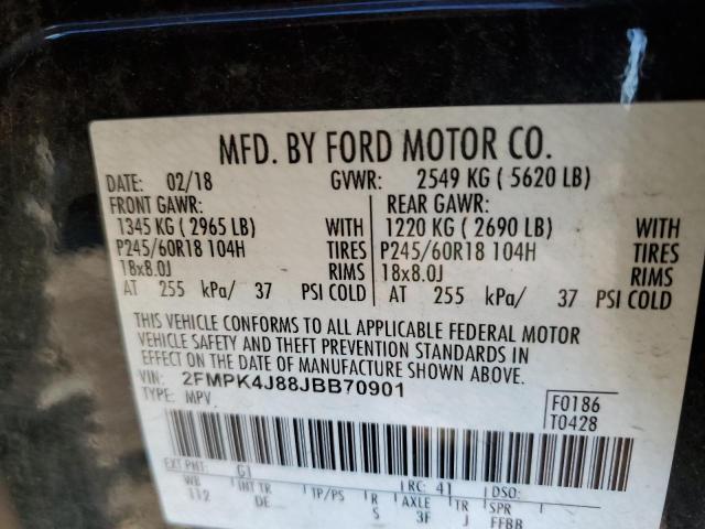 2018 FORD EDGE SEL - 2FMPK4J88JBB70901