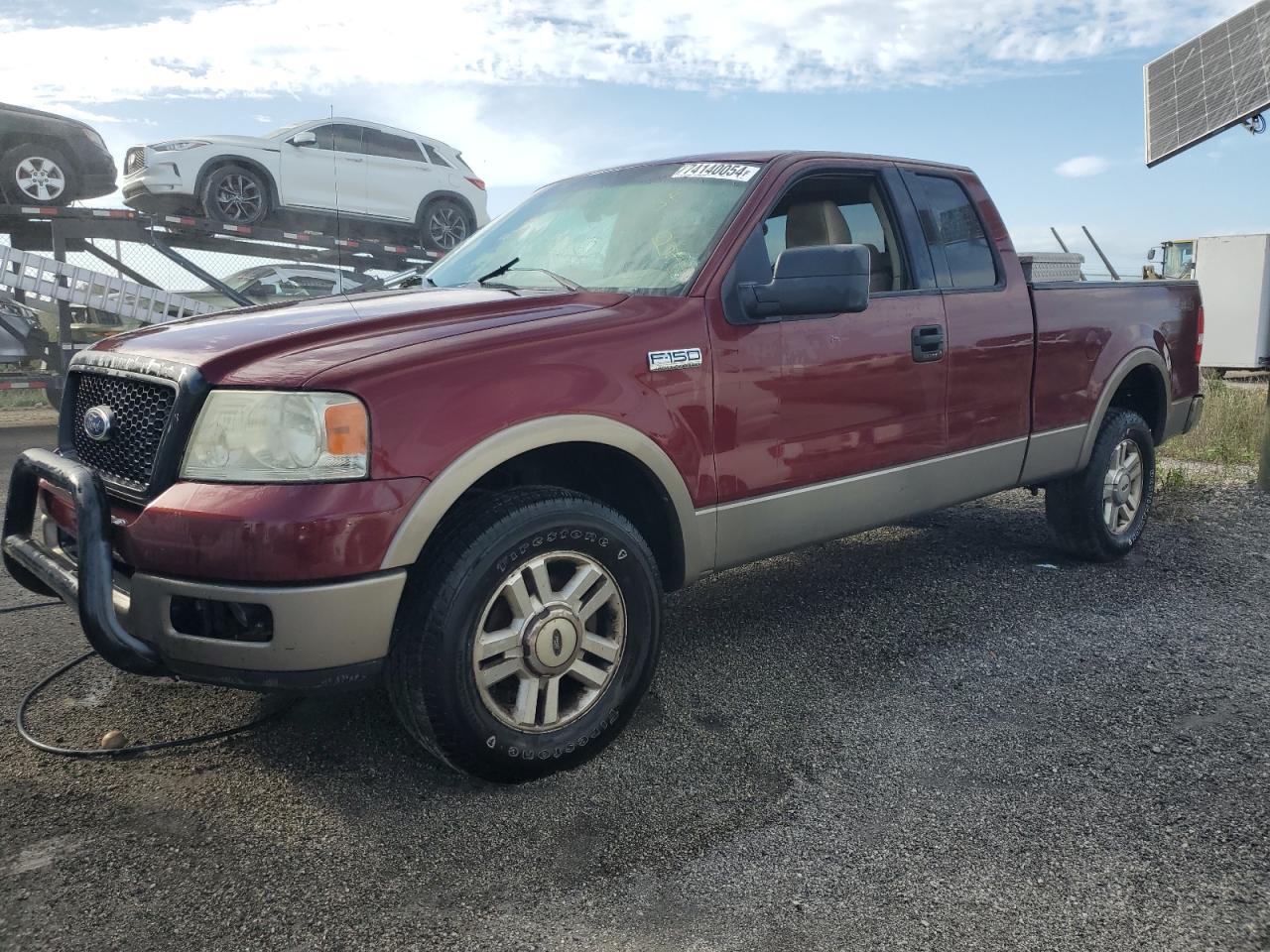 FORD F150 2004 burgundy 4dr ext gas 1FTPX14564NC39339 photo #1