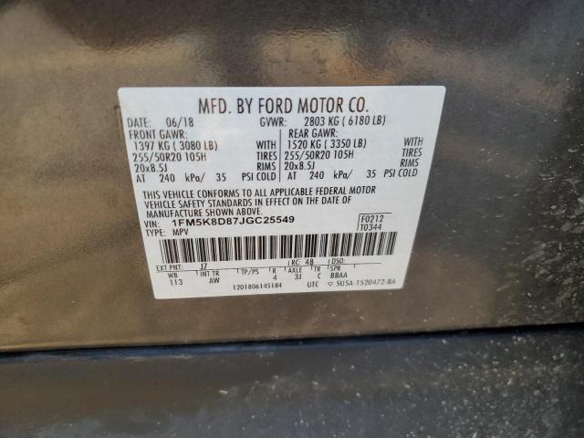 2018 FORD EXPLORER X - 1FM5K8D87JGC25549