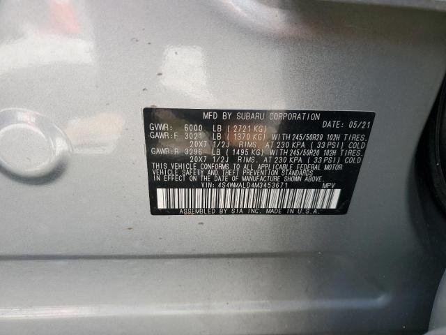 VIN 4S4WMALD4M3453671 2021 Subaru Ascent, Limited no.13