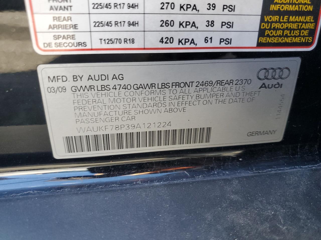 Lot #2918687711 2009 AUDI A3 2.0T QU