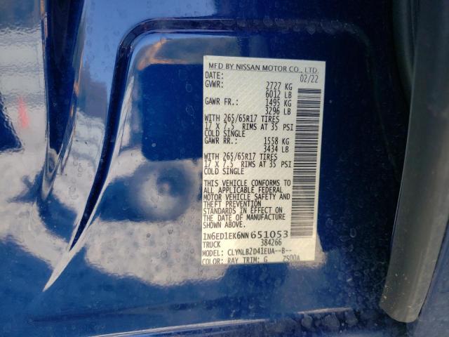 2022 NISSAN FRONTIER S - 1N6ED1EK6NN651053