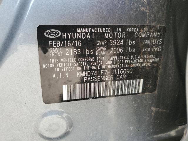 2017 HYUNDAI ELANTRA SE - KMHD74LF7HU116090
