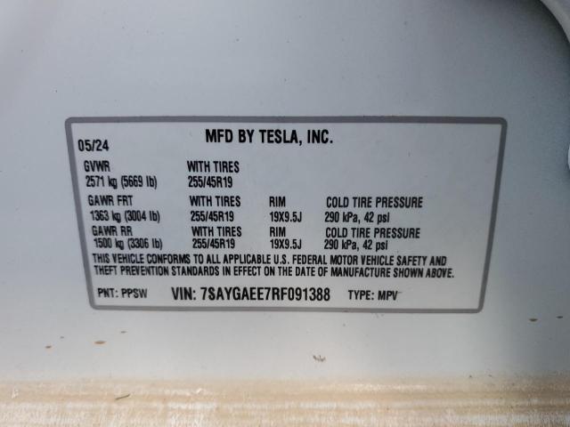2024 TESLA MODEL Y - 7SAYGAEE7RF091388