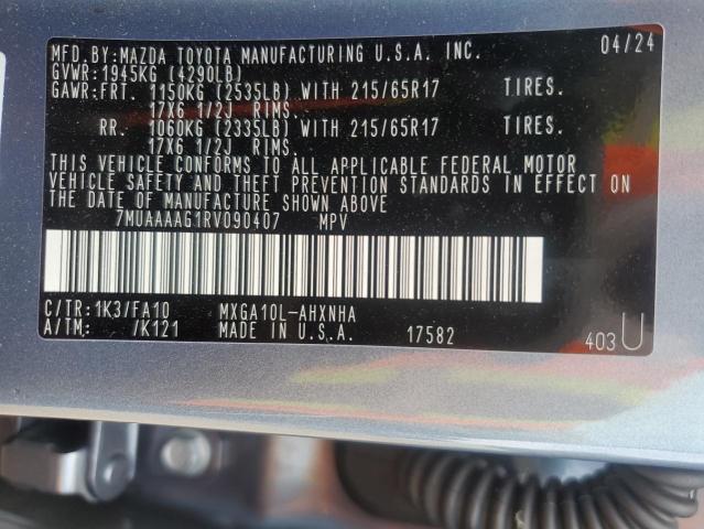 2024 TOYOTA COROLLA CR - 7MUAAAAG1RV090407