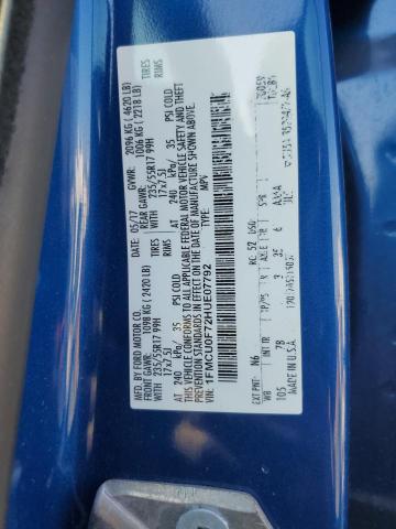 2017 FORD ESCAPE S - 1FMCU0F72HUE07792
