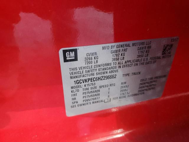 2017 CHEVROLET SILVERADO - 1GCVKPEC6HZ296662