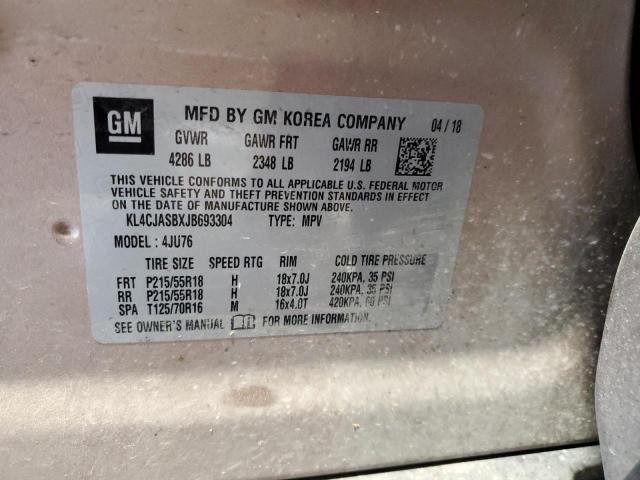 VIN KL4CJASBXJB693304 2018 Buick Encore, Preferred no.13