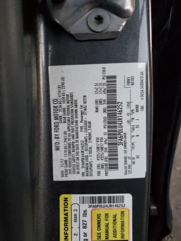 VIN 3FA6P0LU4JR146252 2018 Ford Fusion, Se Hybrid no.12