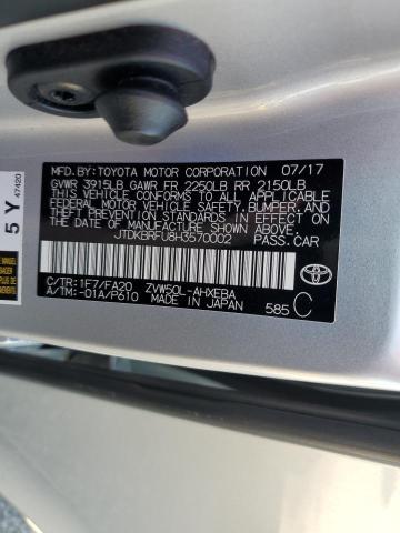 VIN JTDKBRFU8H3570002 2017 Toyota Prius no.12