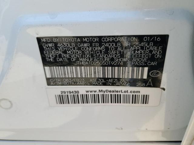 2016 LEXUS IS 200T - JTHBA1D25G5019274