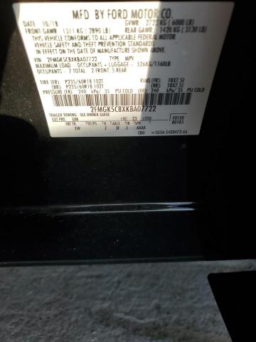 2019 FORD FLEX SEL - 2FMGK5C8XKBA07722