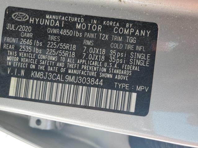 2021 HYUNDAI TUCSON LIM KM8J3CAL9MU303844