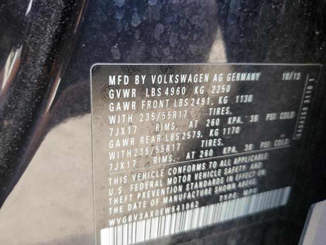 VIN WVGBV3AX0EW541962 2014 Volkswagen Tiguan, S no.13