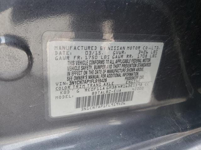 2015 NISSAN VERSA S - 3N1CN7AP1FL919426