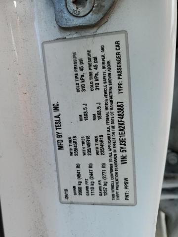 2019 TESLA MODEL 3 - 5YJ3E1EA2KF483887